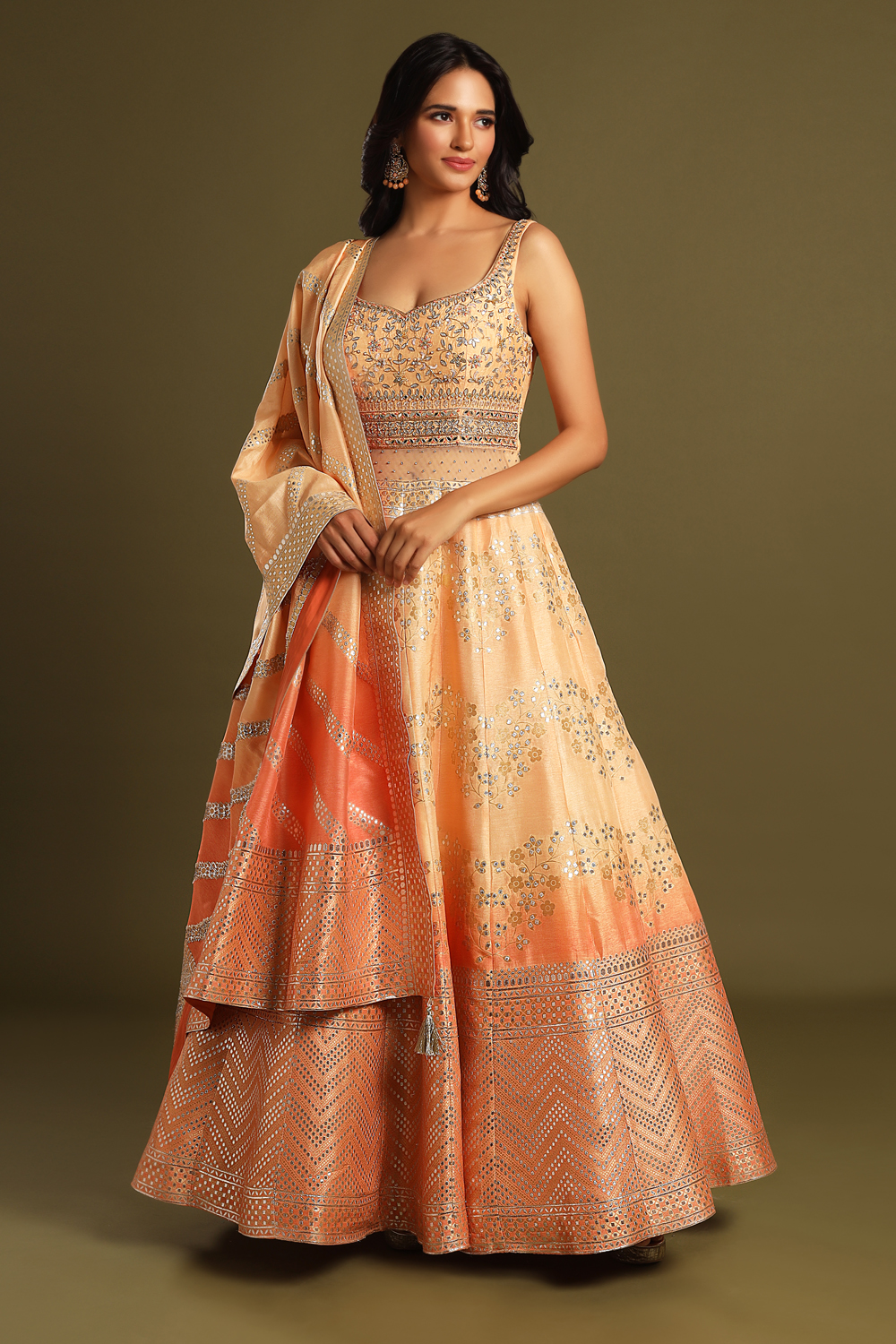 Buy Purna Banarasi Anarkali Silk Dress Indian Ethnic Wear Bollywood  Designer Dress Indian Wedding Dress Lehenga free Worldwide Shipping Online  in India - Etsy