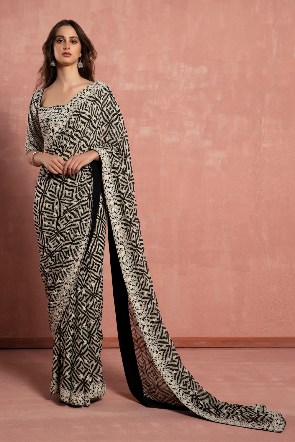Buy i khodal sales Printed Daily Wear Art Silk Grey Sarees Online @ Best  Price In India | Flipkart.com