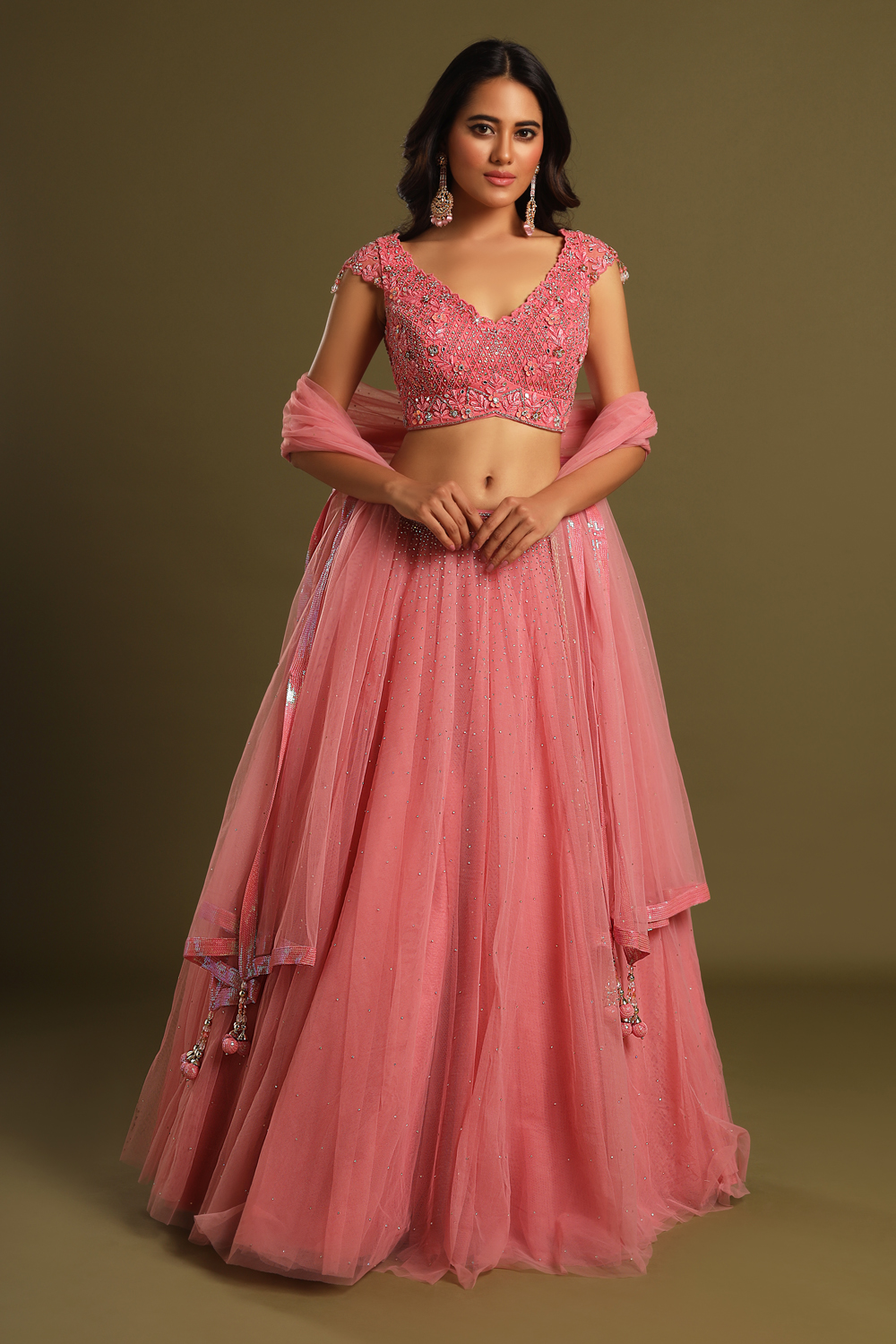 Designer Pink Lehenga Choli – Indian Rani