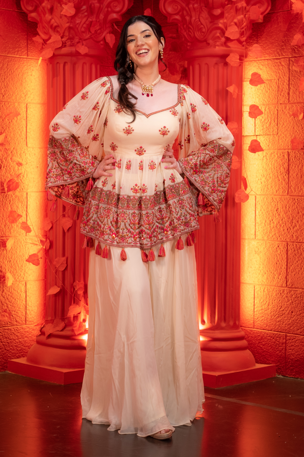 Green Peplum Top Style Lehenga Choli Lengha Skirt Top Sari Saree Indian  Lehanga | eBay