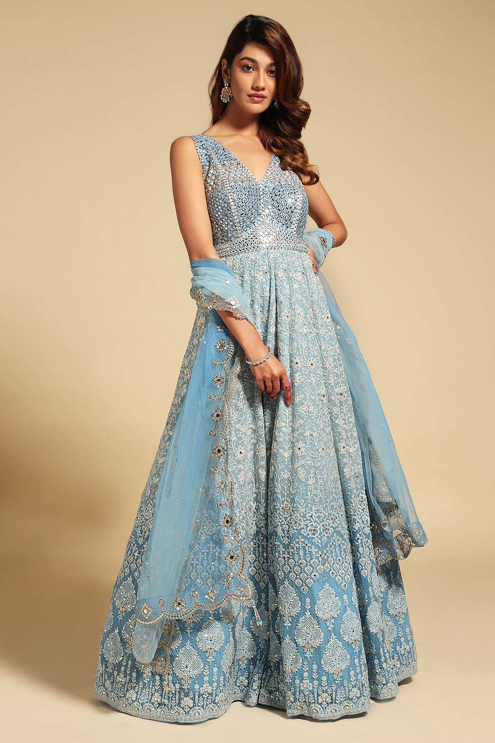 Designer Party Wear Indian Gown  Evilato Online Shopping