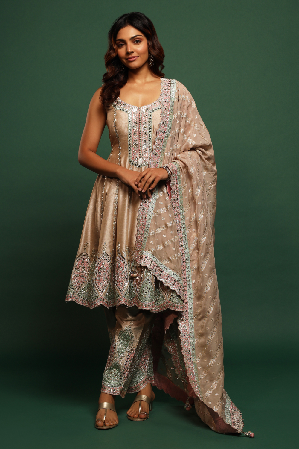 Elegant Straight Pant Suit Salwar Kameez - Sleek & Modern - Seasons India