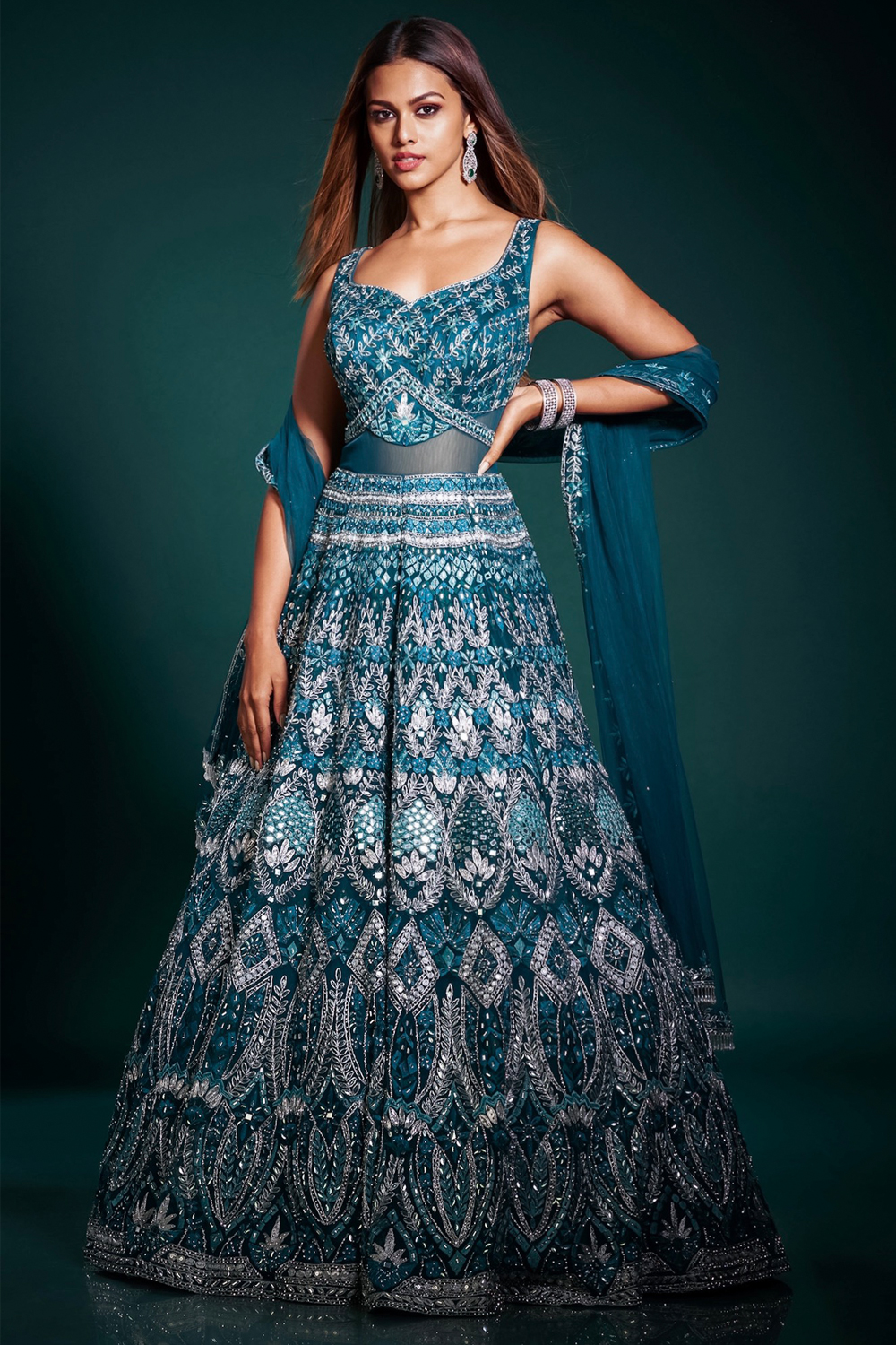 Buy LABEL DE VEDA Cotton Blend Bottle Green gown Set for women |Dress|dress  for women|designer dress|for women Online at Best Prices in India - JioMart.