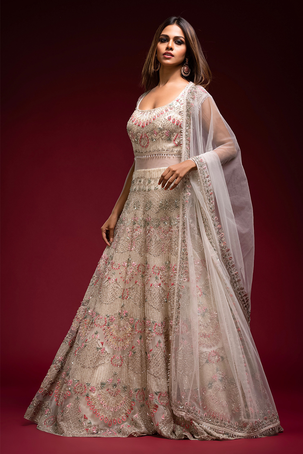 Readymade White Gown With Bandej Dupatta Punjabi Suit Kurta for Women  Pakistani Suit Indian Anarkali Dress Maxi Gown With Dupatta - Etsy